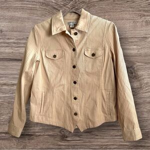 Coldwater Creek Jacket Blazer Women’s Size 10 Beige Button GUC
